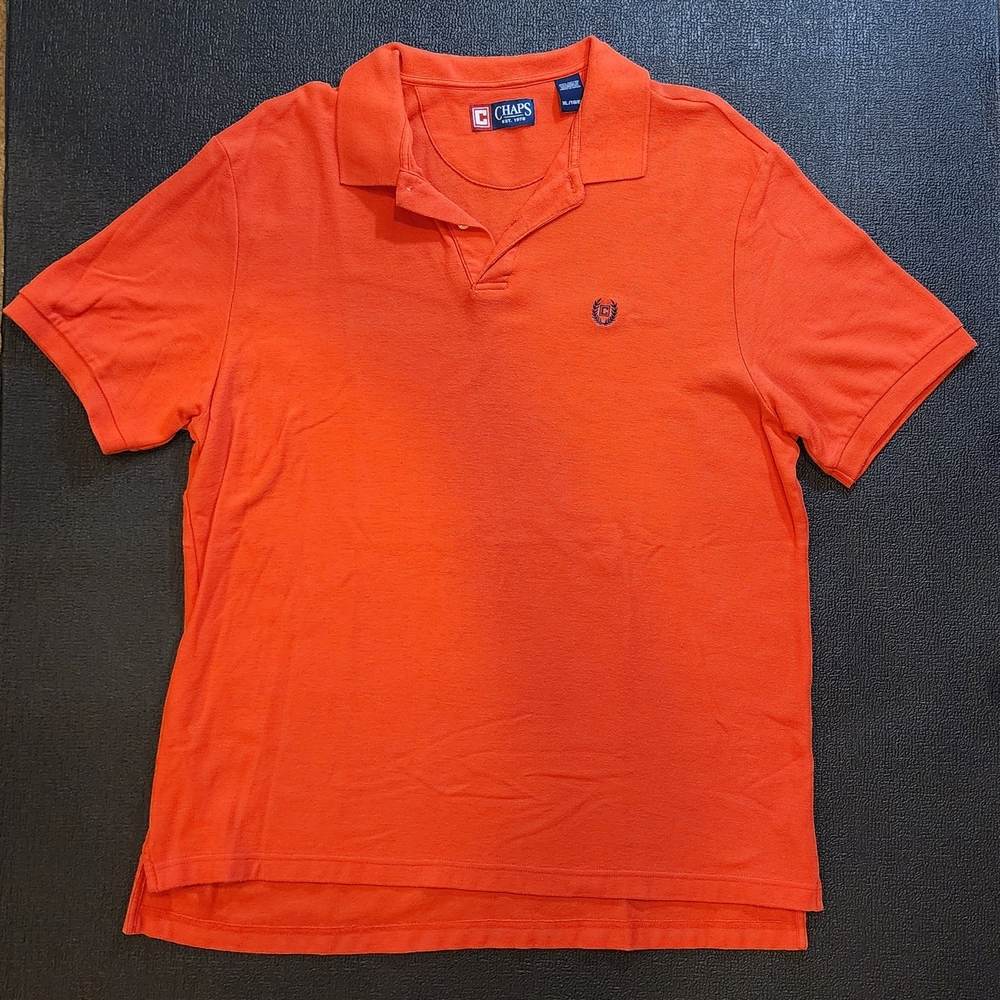 Chaps Men's Vibrant Orange Polo Shirt